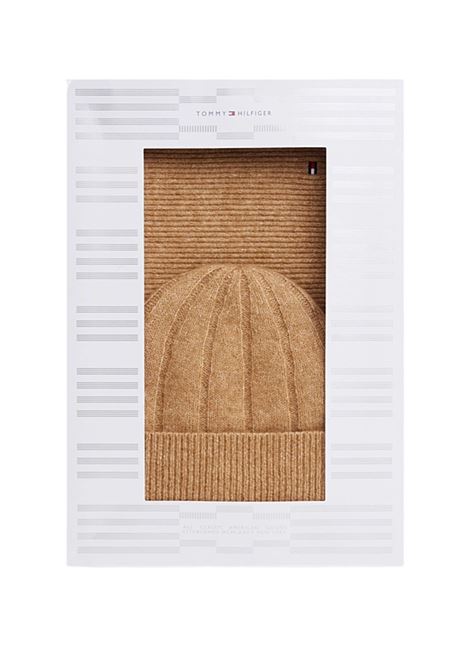 Set regalo con sciarpa e berretto morbidi SAFARI CANVAS Tommy Hilfiger | AW0AW17994RBC